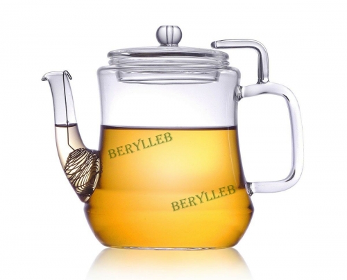 YWY High Grade Clear Glass Teapot w/t Filter 400ml 13.5fl. oz * Free Shipping