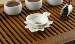 High Grade Maple Leaf White Porcelain Tea Strainer * Free Shipping