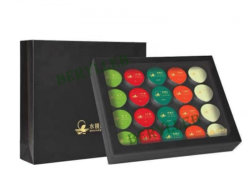5 Types Famous Chinese Tea * Small Tin Tea Masterworks 20 Tins w/t Gift Box * Free Shipping
