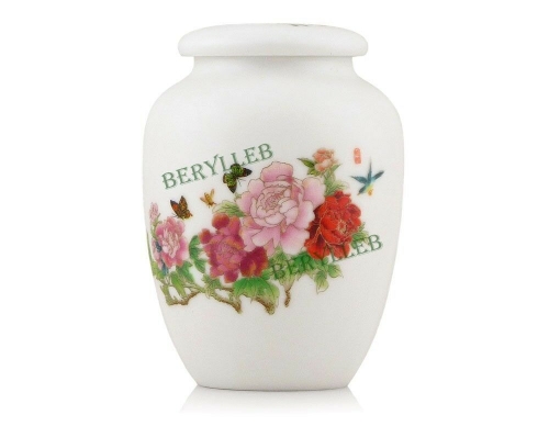High Grade Peony Porcelain Tea Caddy 250ml 8.4fl. oz * Free Shipping
