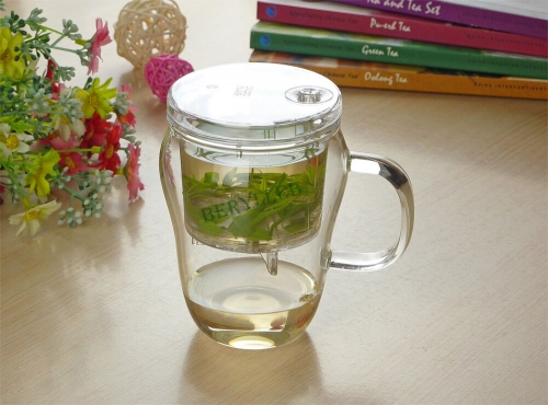 SAMA High Grade Gongfu Glass Teacup Mug w/t Infuser S004 410ml 13.8fl. oz * Free Shipping