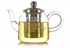 YWY High Grade Clear Glass Teapot w/t Stainless Steel Infuser 500ml 16.8fl. oz * Free Shipping
