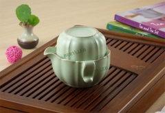 High Grade Pumpkin Office or Travel Ru Kiln Gongfu Tea Set * Free Shipping