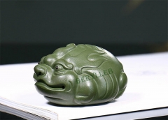 Lucky Design Mythical Wild Animal * Handmade Yixing Green Clay Zisha Tea Pet * Free Shipping