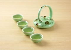 High Grade Longquan Celadon Handle Teapot 100ml + 4 Teacups * Free Shipping