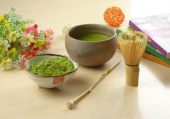 Organic Matcha Powder 100g + Ceramic Bowl 400ml + Bamboo Scoop + Bamboo Whisk * Free Shipping