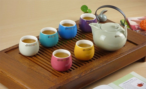 High Grade Colorful Fashion Porcelain Tea Set 7 Pcs (Teapot 700ml + 6 Teacups) * Free Shipping