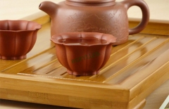 Handmade Lotus Yixing Red Clay Zisha Gongfu Teacup 50ml * Free Shipping
