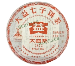 7572 * 2010 Yunnan Menghai Dayi Ripe Pu’er Tea Cake 357g 12.59oz * Free Shipping