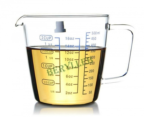 Three Scales Measuring Cup * YWY High Grade Clear Class Tea Pitcher * Free Shipping