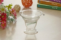 Clear Glass Tea Strainer + Holder * Free Shipping