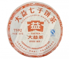 7592 * 2011 Yunnan Menghai Dayi Ripe Pu’er Tea Cake 357g * Free Shipping
