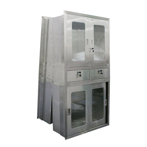 Hospital Furniture Instrument Stainless Steel Medical Cabinet With Solid Structure