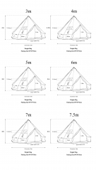 5m Canvas Bell Tent