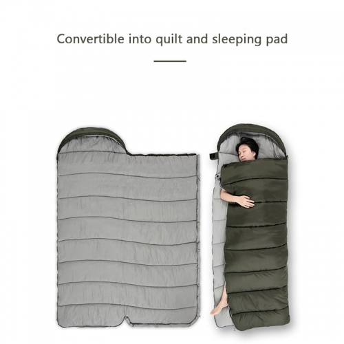 Thickened hooded cotton sleeping bag