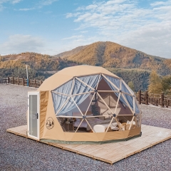 Wooden Frame Geodesic Dome Tent