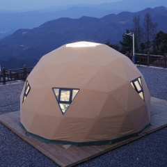 Wooden Frame Geodesic Dome Tent