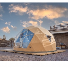 Wooden Frame Geodesic Dome Tent