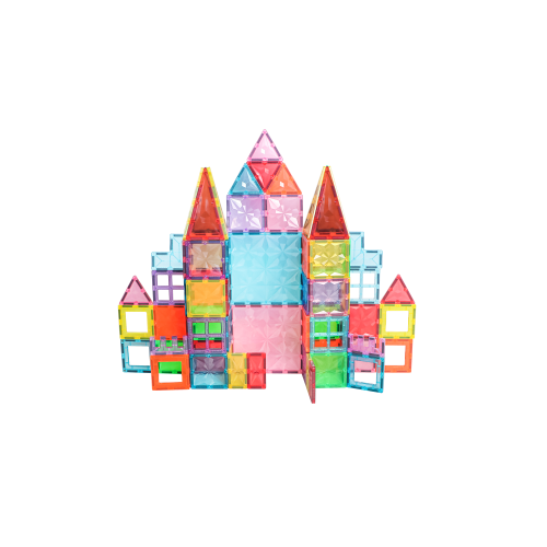 3D Magnetic Tiles and Stack Building Toys 10pcs Magnet Blocks Set with Alphabet Card STEM Educational Preschool Birthday Gifts for Toddlers Kid