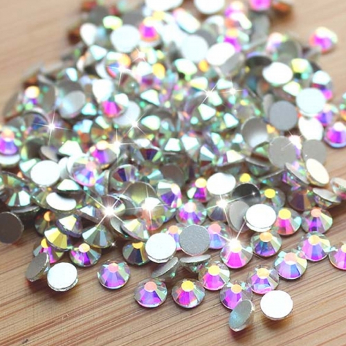 1Pack Hot SS3-SS30 Crystal AB Color Super Shiny Nail Art Rhinestone Decorations Flat Back Non Hotfix DIY Nail Strass Stones