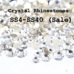 SS4-SS40 Crystal Clear Rhinestone Nail Art Decorations Top Glass Flatback Non Hotfix Charm Phone Nail Jewelry Accessories