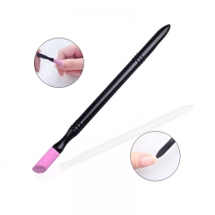 1pcs Nail Art Quartz Scrubs Stone Cuticle Remover Stick Pen Spoon Cut Pusher Polish Manicure Pedicure Care Tools DIY Professional