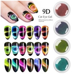 1jar 9D Galaxy Cat Eye Nail Gel Powders Chameleon Magnetic Glitter Powders UV Gel Magnet Nail Art Pigments Manicure Decorations