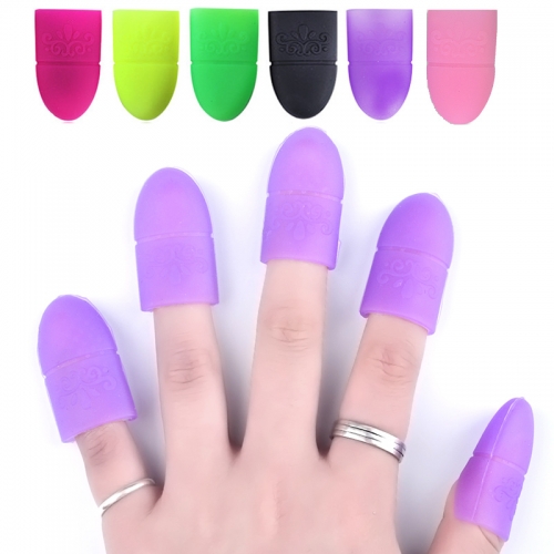 5 Pcs/set Silicone Nail UV Gel Polish Remover Wraps Kits 6 Colors Available Reusable Soak Off Cap Clip Manicure Nail Art Tools