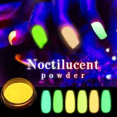 12colors/set Ultrafine Fluorescent Nail Powder Neon Phosphor Glitter Powders Glow In the Dark Nail Art Pigment Luminous Dust Decor