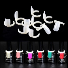 100pcs/set Nail Art Ring Display Natural White UV Gel Color Pops Plate DIY Practice Polish Design Nail Tips Tools