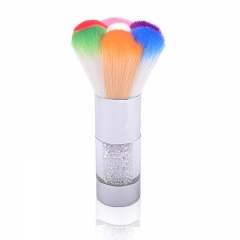 1pc New High Quality Nail Art Dust Remover Brushes Rhinestone Makeup Foundation Brush Cleaner UV Gel Nail Powder Tools