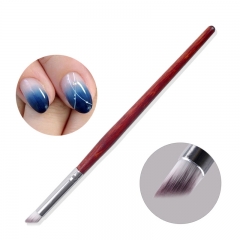 1Pc Nail Art Brush Gradient Dizzy Dye Pen Wood Handle Angle Nail Painting Dotting Tools