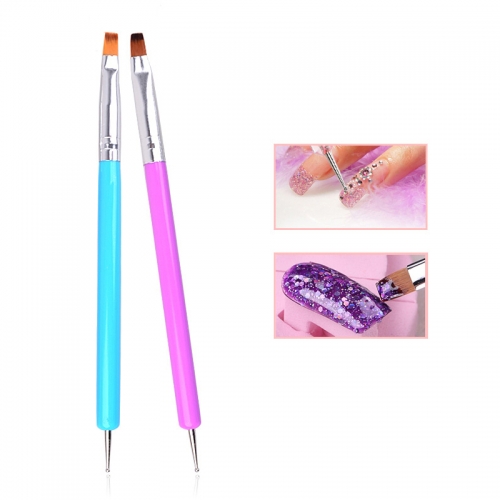 1pcs Pro Nail Art Design Acrylic Brush Pen Drawing Painting Dotting UV Gel Salon DIY Nail Tools