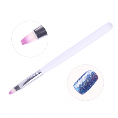 1Pc White Nail Art Brush UV Gel Polish Painting Drawing Gradient Brushes Nail Pen For DIY Nail Tips Accessories Manicure Tools