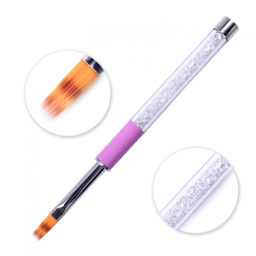 1PC Rhinestone Nail Art Ombre Brush UV Gel Drawing Liner Nylon Hair Brush Nail Art Tools