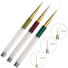 1Pc Professional Nail Art Brush For UV Gel Polish Drawing Liner Painting Pen Rhinestones Gradient Handle Manicure Brushes Tools