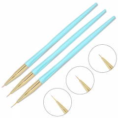 3pcs/set Nail Art Liner Painting Pen 3D Tips DIY Acrylic UV Gel Brushes Drawing Kit Flower Line Grid French Design Manicure Tool