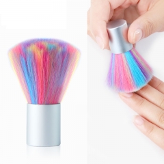 1pcs High Quality Nail Art Soft Dust Brush Pen Rainbow Fashion Design Manicure Makeup Clean Care Nail Powder Remove Tools