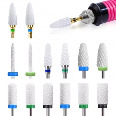 1pcs Ceramic Nail Drill Bit Milling Cutter For Manicure Machine Pedicure Electric Nail Files Buffers Accessories Remove Nail Polish