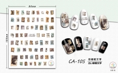 CA100-108  1sheet Nail Stickers Finger Nail Art Sticker Transfer Decals for Nail Art Decorations