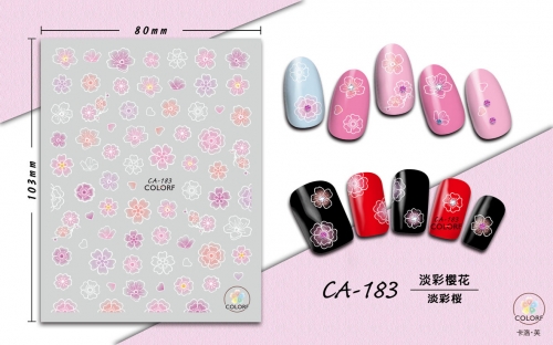 CA173-189  1sheet Nail Stickers Finger Nail Art Sticker Transfer Decals for Nail Art Decorations
