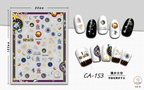 CA150-160  1sheet Nail Stickers Finger Nail Art Sticker Transfer Decals for Nail Art Decorations