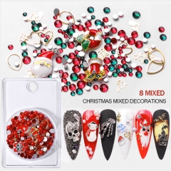 1jar Nail Ornaments Nail Mixed Alloy Christmas Series Snowflake Christmas Halloween Ornaments