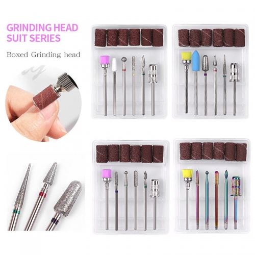 1set Manicure Tungsten Steel Alloy Grinding Head Set Grinding Machine Specially Equipped With Grinding Head Brush Tool Combination