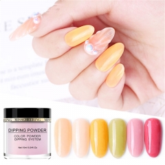 1jar 20 Hot Nude Cool Series Colors Dipping Powder 10ML Nail Art Pigment Glitters Decorations Dipping System Natural Dry