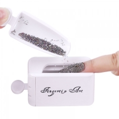 1pcs Portable Dipping Powder Magic Mirror Nail Glitter Dust Recycling Tray Mini Nail Caviar Sequins Storage Box Manicure Tools