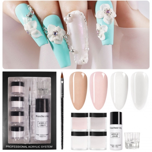 Crystal Powder Set Nail Tools Transparent Crystal Nail Carved Pollen Nail Extension Powder Model Nail