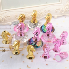 6pcs/set Unicorn Magnetic Nail Art Holder Horse Practice Display Stand Crystal Base Acrylic Flase Nails Showing Shelf Manicure