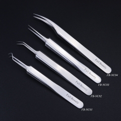 1pc Stainless Steel Blackhead Tweezers Eyelash Extension Curved Acne Clip Removal Eyebrow Tweezer Face Care Tools