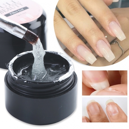 1bottle Nail Extension Gel Repair Fiber Gel Quick Building UV Gel Polish Clear Nail Tips Builder Nail Art Manicure Tool